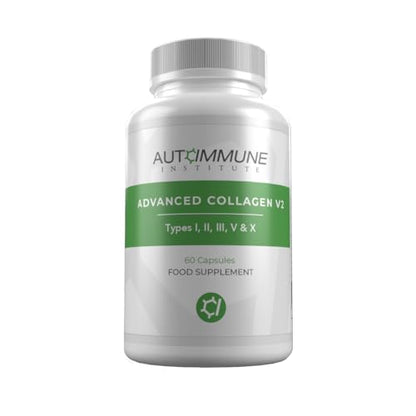 Advanced Collagen V2.Type I, II, III, V and X Hydrolysed Collagen Supplement with Vitamin C Autoimmune InstituteUS supplements