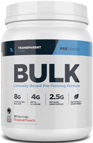 Transparent Labs Bulk Pre Workout Powder - Naturally Sweetened Advanced Pre-Workout Transparent LabsAu supplements