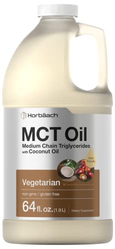 MCT Oil 64 oz | 100% Pure | Blends with Coffee, Tea, Juice and Liquids | Value Size Unflavo HorbäachAu supplements