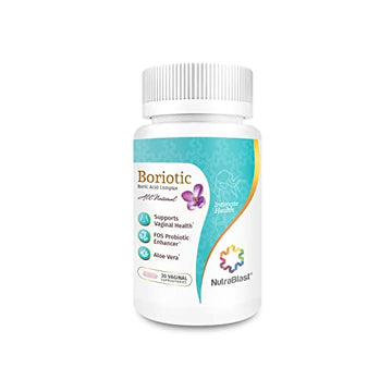 NutraBlast Boric Acid Vaginal Suppositories Complex w/Aloe Vera & FOS Prebiotic Enhancer NutraBlastAu supplements