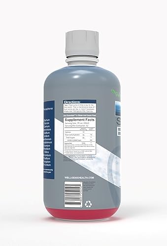 Wellgenix Sea Essentials Liquid Mineral Dietary Supplement with Trace and Macro Minerals and Coral Calcium – Sea Berry Flavor – 32 fl oz WellgenixAu supplements