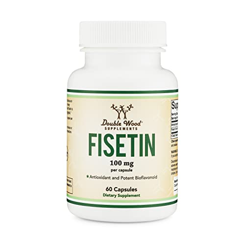 Fisetin Supplement - 100mg of Bioactive Flavnonols, 60 Count (Natural Bioflavonoid Double Wood SupplementsUS supplements