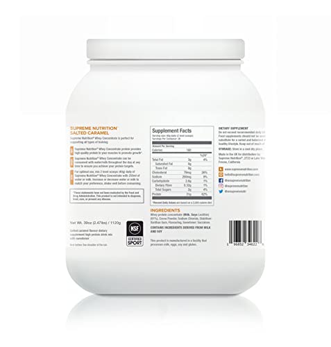 Supreme Nutrition Whey Protein Concentrate | 1.12kg - 28 Servings | Lean Muscle Supreme NutritionAu supplements