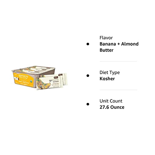 GoMacro MacroBar Organic Vegan Protein Bars - Banana + Almond Butter, (2.3 Ounce Bars GoMacroAu supplements