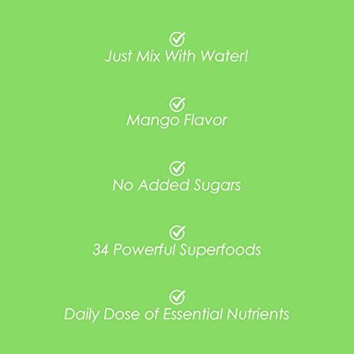 SkinnyFit Mango Splash Skinny Greens, Green Juice Superfood Powder, Natural Energy SkinnyFitUS supplements
