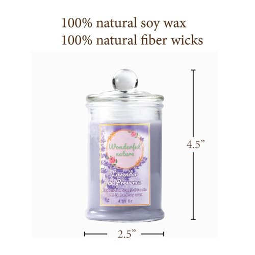 Wonderfulnature Lavender de Provence Pure Essential Oil Scented Candle, Aromatherapy WONDERFUL NATUREAu supplements