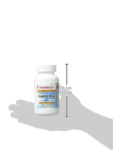 PHARBEST Aspirin 81mg - 1000 Tablets PHARBESTAu supplements