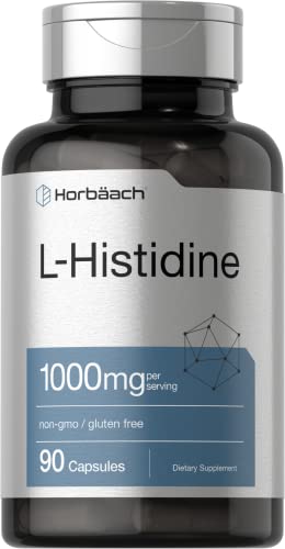 Horbaach L-Histidine 1000mg 90 Capsules | Non-GMO and Gluten Free | Pharmaceutical HorbäachAu supplements