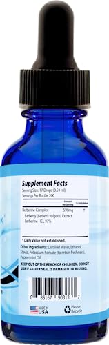 Absonutrix Berberine Supplement 600 mg, 4 Fl Oz Large Bottle, Healthy Weight Loss Support AbsonutrixAu supplements