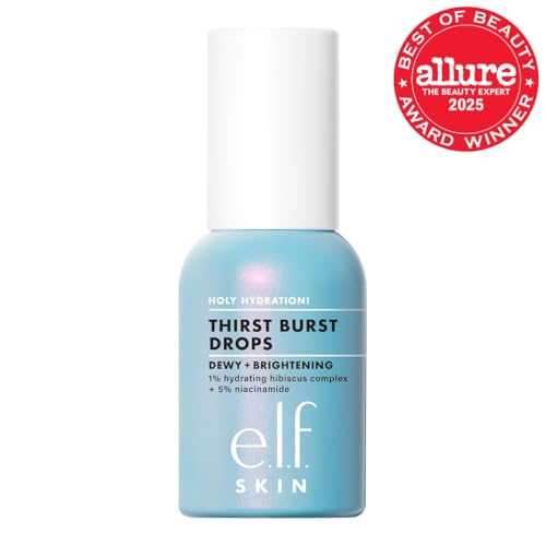 e.l.f. SKIN Holy Hydration! Thirst Burst Drops, Serum For A Radiant Complexion Instantly & Over Time, Made With Hyaluronic Acid, Vegan & Cruelty-Free e.l.f.Au supplements