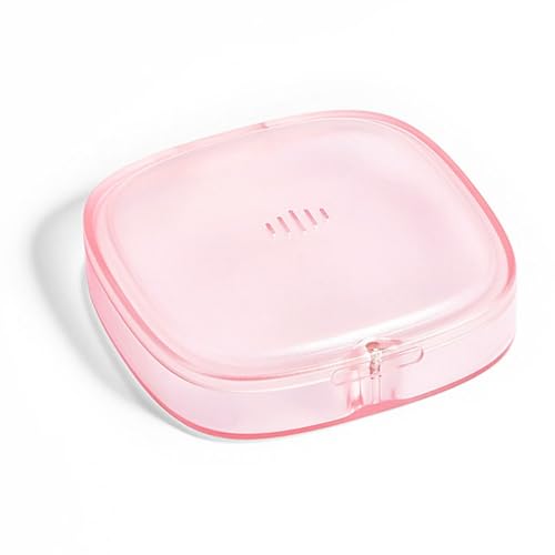 Slim Transparent Aligner Case with Magnetic Closure, Small Compact Retainer Holder Fits MaobuliAu supplements