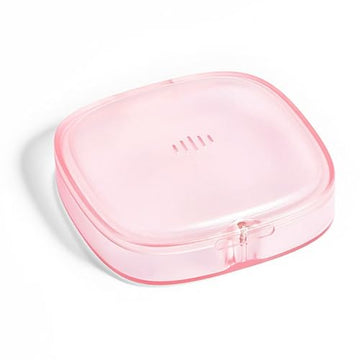 Slim Transparent Aligner Case with Magnetic Closure, Small Compact Retainer Holder Fits MaobuliAu supplements