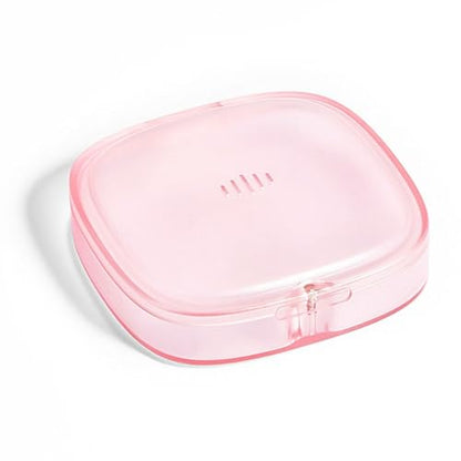 Slim Transparent Aligner Case with Magnetic Closure, Small Compact Retainer Holder Fits MaobuliUS supplements
