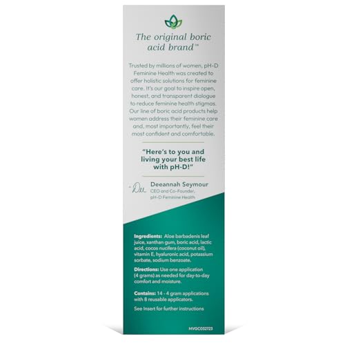 Boric Acid Moisturizing Vaginal Gel with Hyaluronic Acid, Vitamin E for Vaginal Dryness by pH-D pH-D Feminine Health SupportAu supplements