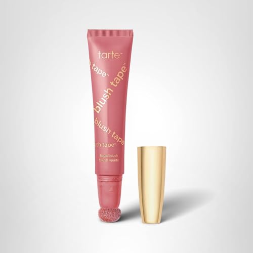 tarte blush tape liquid blush – Buildable Cream Cheek Makeup, Lightweight Formula, Blurs appearance for Radiant Glow, Vegan & Cruelty-Free, full size, rose tarteAu supplements