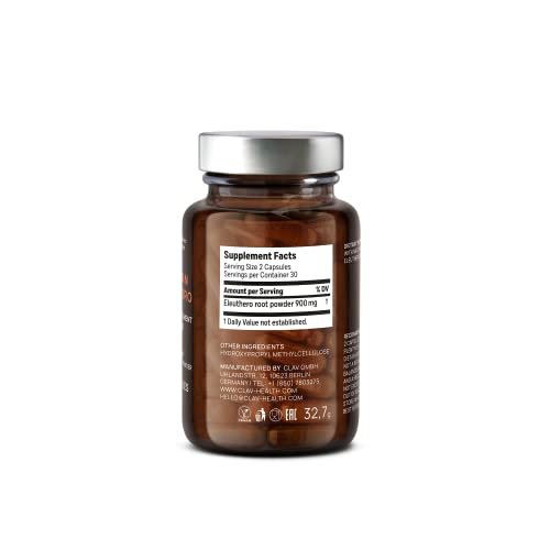 CLAV® Siberian Ginseng - 900mg Eleuthero Root Powder - Energy Supplement CLAVUS supplements