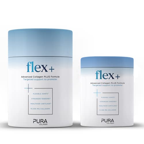Pura Collagen Powdered Supplement Flex+, 10,000 mg Hydrolysed Peptides, Vitamin C & Manganese Pura CollagenUS supplements