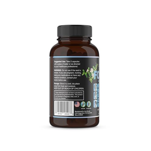Inner Bounty Focus 14-in-1 Nootropic Brain Supplement with Lions Mane, Alpha GPC Choline, Vitamin C & B12, Taurine, Bacopa - Energy, Cognitive, Memory Support, 60 Filler Free Capsules Inner BountyAu supplements