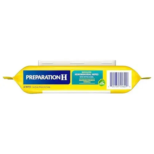 Preparation H Hemorrhoid Flushable Wipes with Witch Hazel for Skin Irritation Relief - 48 Count (Pack of 4) Preparation HAu supplements