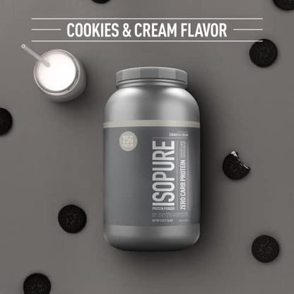 Isopure Protein Powder, Zero Carb Whey Isolate with Vitamin C & Zinc for Immune Support IsopureUS supplements