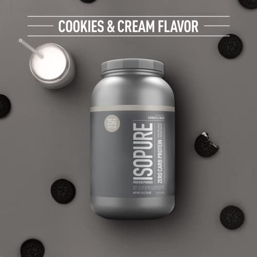 Isopure Protein Powder, Zero Carb Whey Isolate with Vitamin C & Zinc for Immune Support IsopureUS supplements