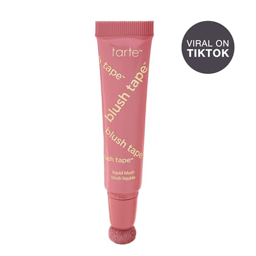 tarte blush tape liquid blush – Buildable Cream Cheek Makeup, Lightweight Formula, Blurs appearance for Radiant Glow, Vegan & Cruelty-Free, full size, rose tarteAu supplements