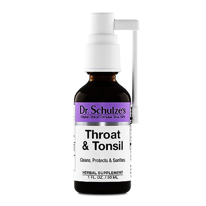 Dr. Schulze's Throat & Tonsil | Cool, Soothe & Protect | Herbal Supplement | Vegan & Koshe Dr. Schulze'sUS supplements