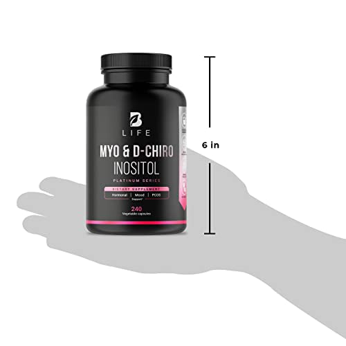 Myo-Inositol & D-Chiro Inositol by B Life - 240 Capsules | Made in USA | 40:1 Ratio B Life CompanyUS supplements