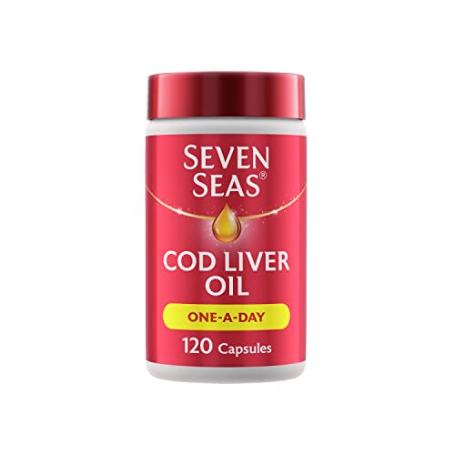 Seven Seas Cod Liver Oil Tablets With Omega-3, Fish Oil, One A Day, 4 Months Supply Seven SeasUS supplements