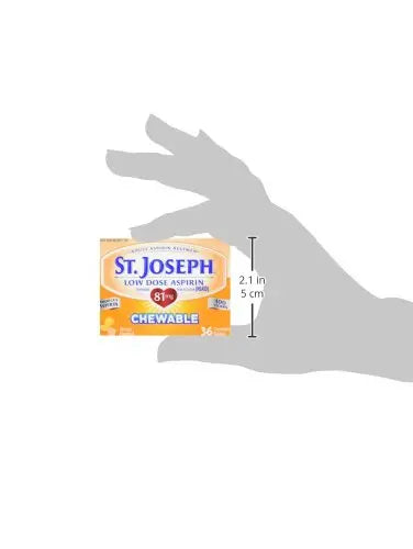 St. Joseph Aspirin Pain Reliever (NSAID) 81mg, Chewable Orange Tablets, Adult Low Dose Regimen, 36 ct St. JosephAu supplements