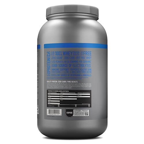 Isopure Protein Powder, Creamy Vanilla Whey Isolate with Vitamin C & Zinc for Immune IsopureUS supplements