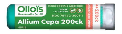 OLLOIS Allium Cepa 200ck Organic & Lactose-Free Homeopathic Medicine, 80 Pellets (Pack of 1) OLLOÏSAu supplements