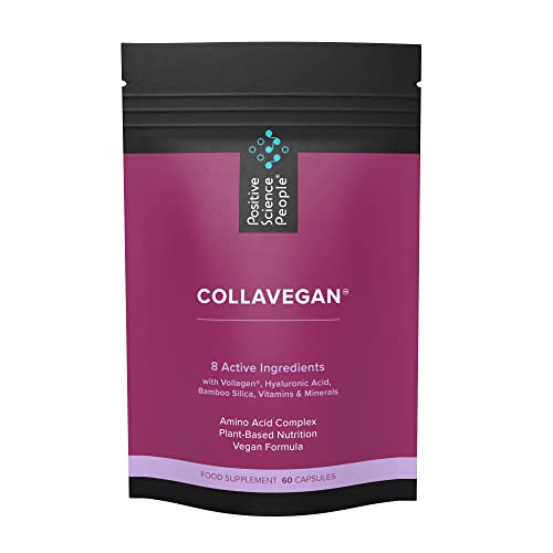 Unique Vegan Collagen Supplement with 18 Amino Acids, Hyaluronic Acid, Bamboo Silica, Biotin, Vitamins Positive Science PeopleAu supplements