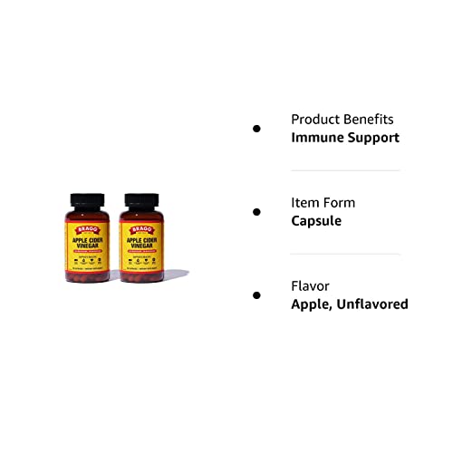Bragg Apple Cider Vinegar Capsules - Vitamin D3 & Zinc - 750mg of Acetic Acid – Immune BraggUS supplements