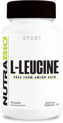 NutraBio 100% Pure L-Leucine - Muscle Recovery and Support - Naturally Fermented Free NutraBioUS supplements