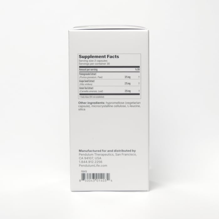 Pendulum Polyphenol Booster, Antioxidant from Superfoods, Beneficial Plant Compounds for Good Health, Helps Boost Akkermansia Muciniphila for Men & Women (60 Capsules, 1-Pack) PendulumUS supplements