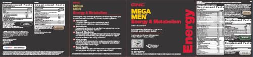 GNC Mega Men Energy and Metabolism Vitapak Program, Convenient, Complete Nutrition, 5 Products in 1 Packet, Calorie Burn, Thermogenic, 300mg Caffeine, 30 Daily Packs GNCAu supplements