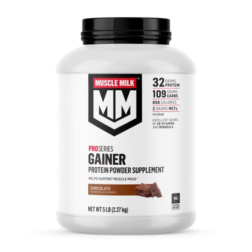 Muscle Milk Gainer Protein Powder, Chocolate, 32g Protein, 5 Pound Muscle MilkUS supplements