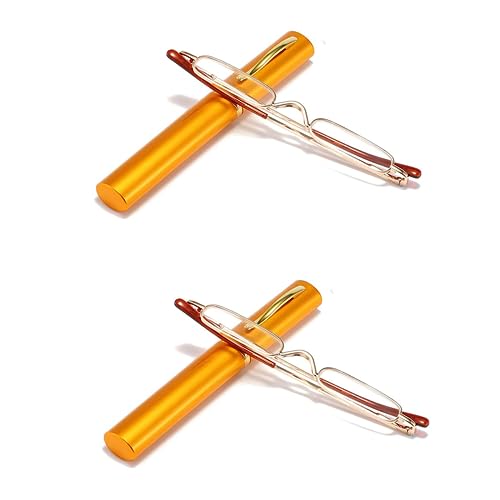 Viseng 2 Pairs Slim Pocket-Sized Metal Reading Glasses: Your Stylish Travel Companion VisengUS supplements