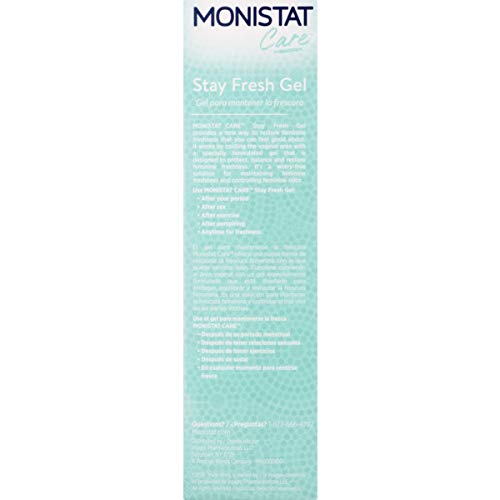 Monistat Stay Fresh Gel, Odor Eliminating Gel for Feminine Care, Fragrance Free Vaginal Gel, Prefilled MonistatAu supplements