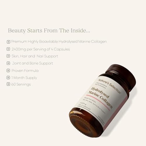 Pure Hydrolysed Marine Collagen Capsules 2400mg - Collagen Tablets High Strength Collagen Nature's SelectionAu supplements