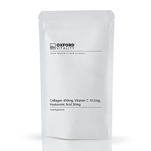 Collagen 450mg, Vitamin C 19.2mg, Hyaluronic Acid 30mg Capsules | Bones & Skin Ov OXFORD VITALITYAu supplements