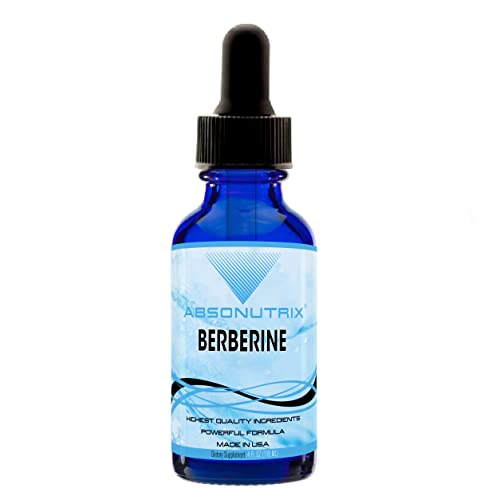 Absonutrix Berberine Supplement 600 mg, 4 Fl Oz Large Bottle, Healthy Weight Loss Support AbsonutrixAu supplements