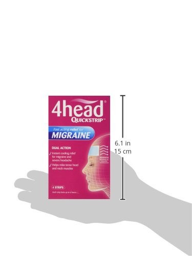 4Head Quickstrip Headache and Migraine Relief Strips - Pack of 4 4 HeadAu supplements