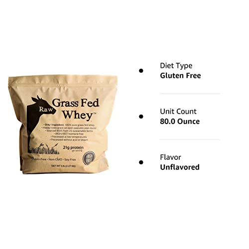 100% Raw Grass Fed Whey - Happy Healthy Cows, COLD PROCESSED Undenatured Raw Organic WheyUS supplements