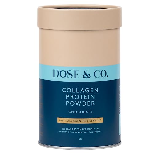 Dose & Co Collagen Protein Powder (Chocolate Fudge) 420g – Non-GMO, Gluten Free Collagen Peptides Supplement DOSE & COAu supplements