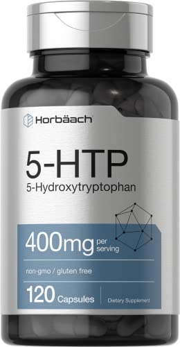 5HTP 400mg | 120 Capsules | 5-HTP Extra Strength Supplement | Non-GMO, Gluten Free HorbäachAu supplements