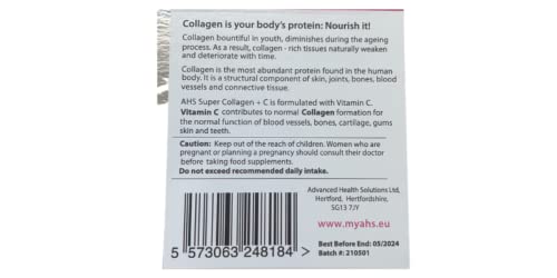 AHS Super Collagen Plus C Tablets - Pack of 250 Tablets (Also 120 + 90 Counts) 3 Sizes! 6000MG PER AHSUS supplements