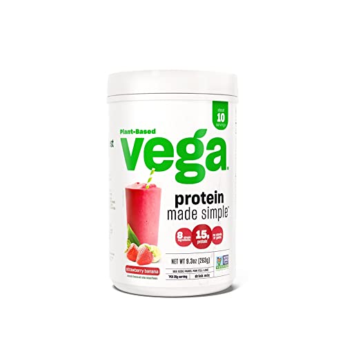 Vega Protein Made Simple Protein Powder, Strawberry Banana - Stevia Free, Vegan VegaUS supplements