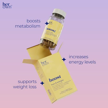 her own Boost, Helps Boost Energy, Supports Metabolism, Proprietary Thermogenic Blend her ownUS supplements